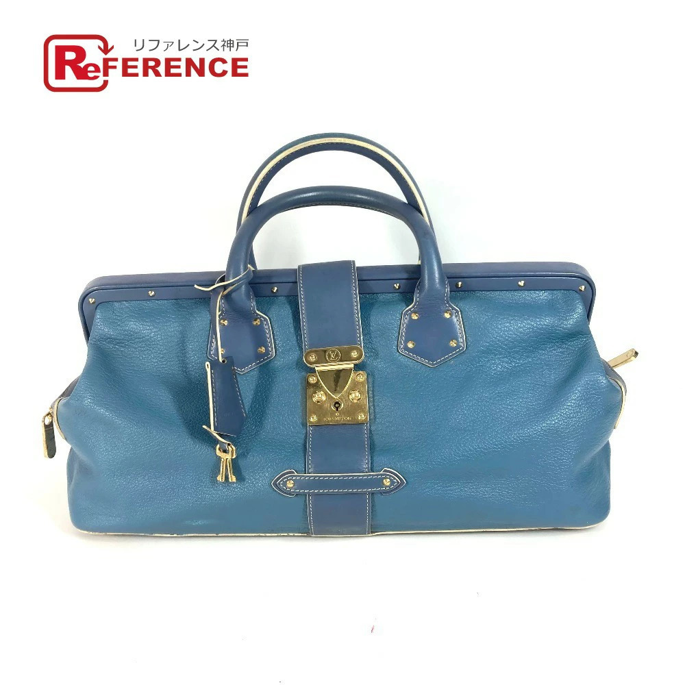LOUIS VUITTON Suhali Ingenieux Tote Bag Handbag Leather Blue